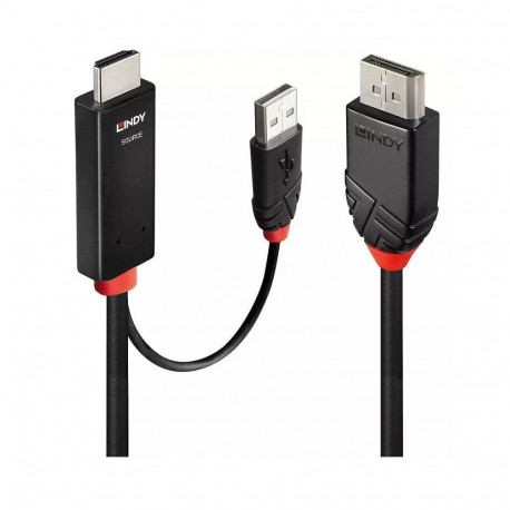 Adapterkabel HDMI > DisplayPort (schwarz/rot, 2 Meter)