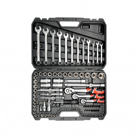 Yato Tööriistakomplekt YT-38831, 111 tk, 1/4" 6.3 mm, 3/8" 9.5 mm, 1/2" 12.7 mm, 72 hammast, AS-DRIV