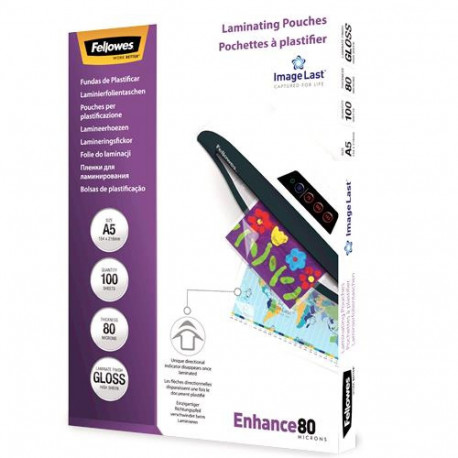 Fellowes laminating pouches A5 80 100pcs (5306002)