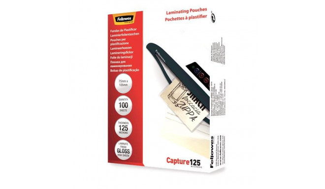 LAMINATOR POUCH GLOSSY/A6 125 100PCS 5307201 FELLOWES