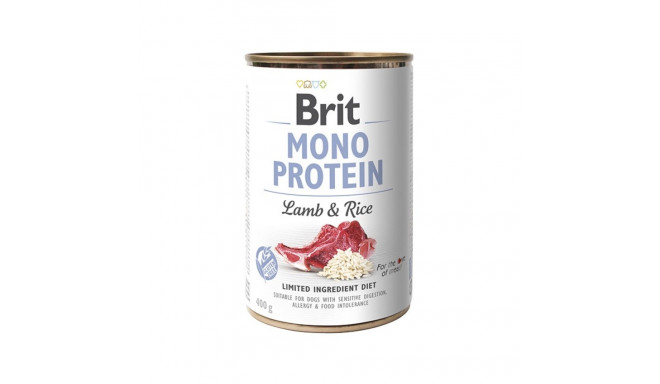 Brit Mono Protein Lamb & Rice konserv koertele 400g