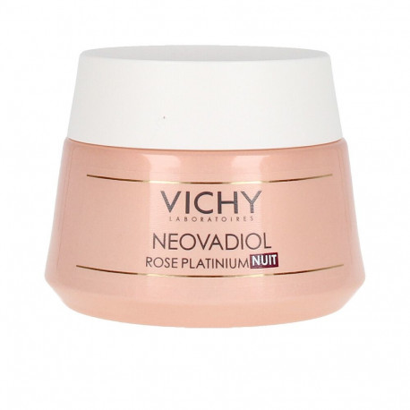 VICHY NEOVADIOL ROSE PLATINIUM crema noche luminosidad enriquecida con calcio y azúcares vegetales 5