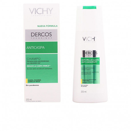 VICHY DERCOS TECHNIQUE champú anticaspa cabellos seco elimina la caspa y reduce los picores 200 ml