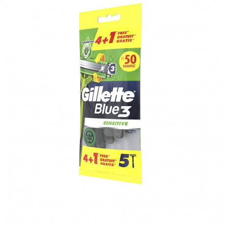 GILLETTE BLUE 3 SENSITIVE cuchilla afeitar desechables 5 u