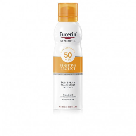 Eucerin päikesekaitsesprei Sun Sensitive Protect läbipaistev dry touch SPF50 200ml