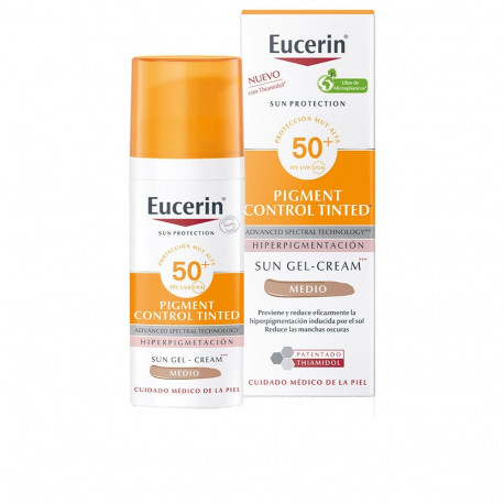 Eucerin tooniv päikesekaitse geel-kreem Pigment Control SPF50+ 50ml, keskmine