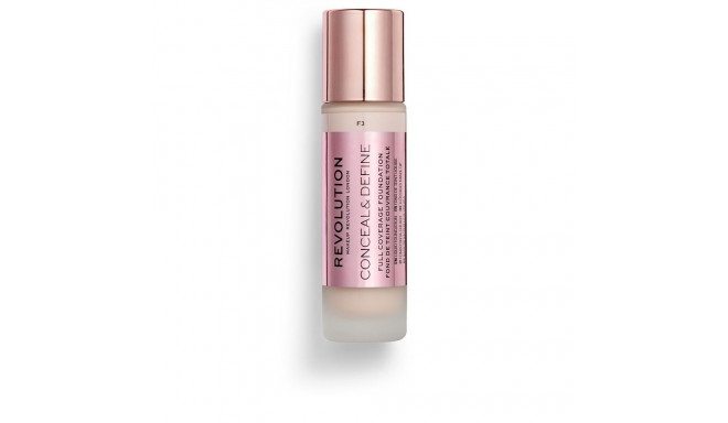 Revolution Makeup jumestuskreem Conceal & Define täiskattev, #F3