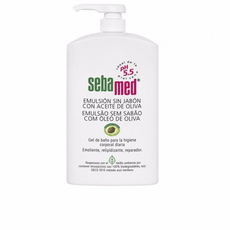 SEBAMED EMULSIÓN SIN JABÓN gel de baño con aceite de oliva 1000 ml