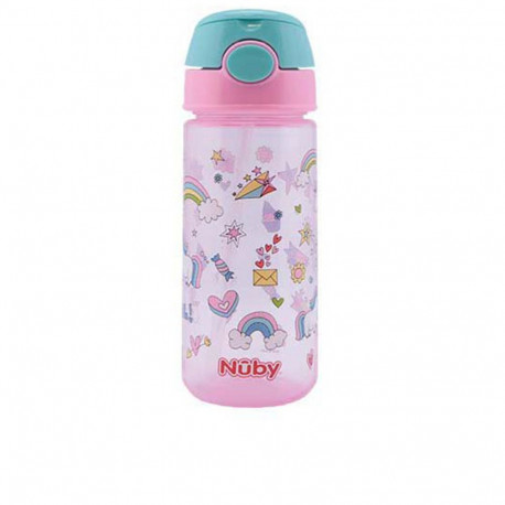 NÛBY joogitops nupuga ja pehme kõrrega 3+ aastat 540ml, roosa