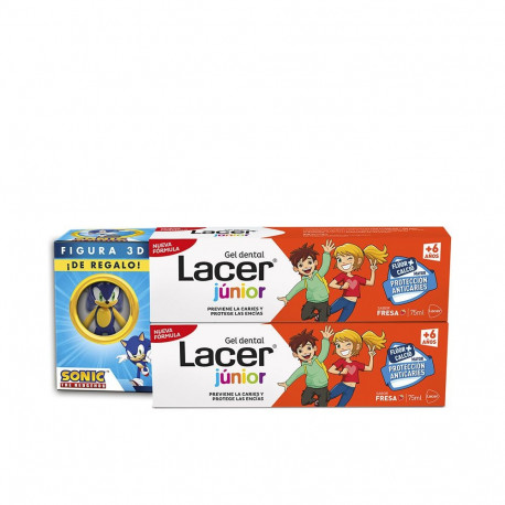 LACER JUNIOR gel dental fresa duo + regalo 2 x 75 ml 2 u