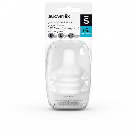 SUAVINEX TETINA fisiologica flujo silicona L 2 u