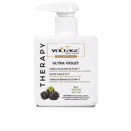 Voltage Cosmetics šampoon-mask Therapy Ultra Violet hallidele juustele 2-ühes 500ml