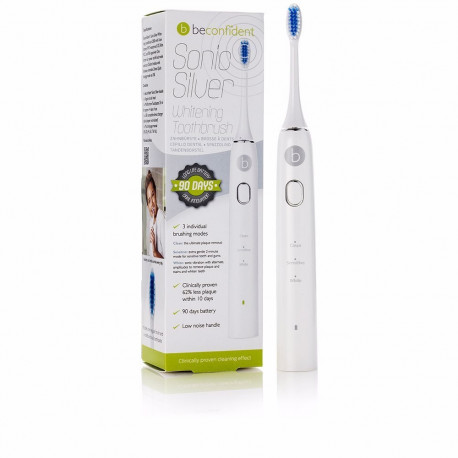 BECONFIDENT SONIC SILVER electric whitening toothbrush #white/silver 1 u