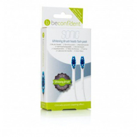 BECONFIDENT SONIC TOOTHBRUSH HEADS WHITENING WHITE lote 2 pz