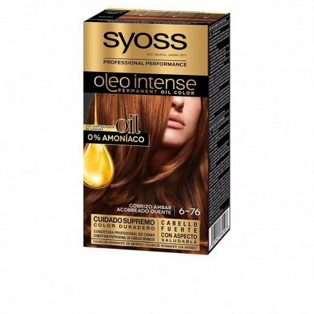 SYOSS OLEO INTENSE tinte sin amoniaco #6.76-cobrizo ambar 5 pz