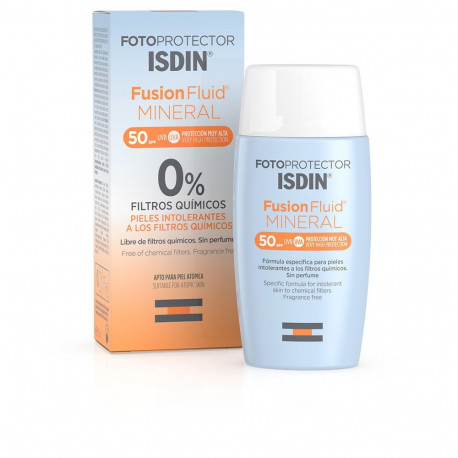 ISDIN päikesekaitsevedelik Fusion Fluid Mineral 0% keemilisi filtreid SPF50+ 50ml