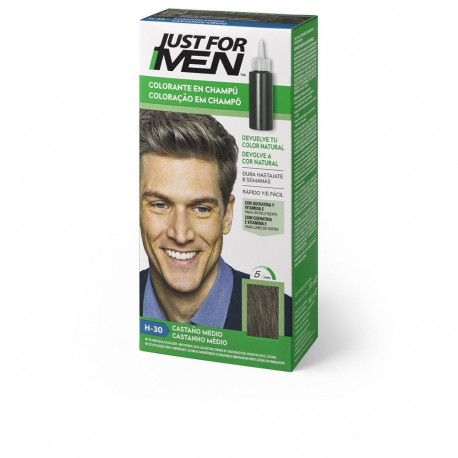 JUST FOR MEN COLORANTE en champú #castaño medio 30 ml