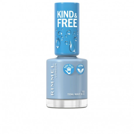 RIMMEL LONDON KIND & FREE nail polish #152-tidal wave blue