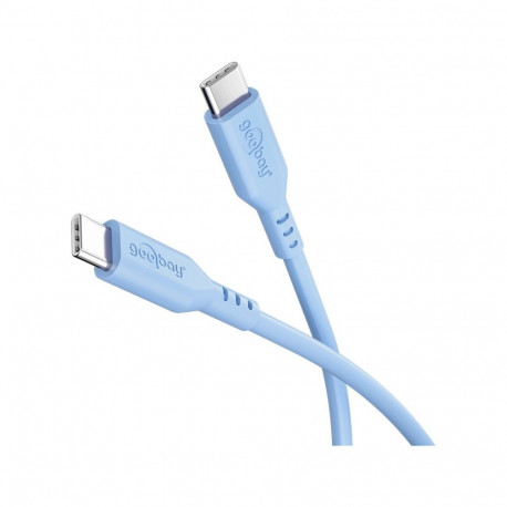 USB-C kaabel 1.5m, USB 2.0, 0.48 Gbit/s, silikoon, sinine