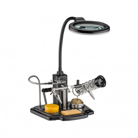 Soldering Aid with LED Light & Gooseneck Crocodile Dlip