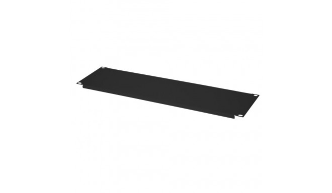 Blind plate 1U RAL 9005 black