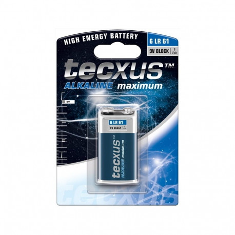 Patarei 9V 6LR61/6LP3146 Alkaline Tecxus
