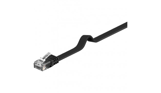CAT FLAT 6-1000 U/UTP black 10m