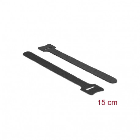Delock Hook-and-loop fasteners L 150 mm x W 12 mm 10 pieces black