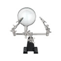 Third hand’ soldering support with magnifier