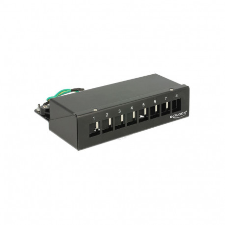 Delock Keystone Desktop Patch Panel 8 Port black