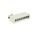Delock Keystone Desktop Patch Panel 8 Port grey