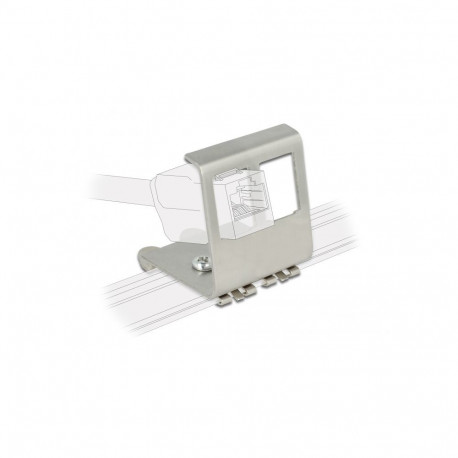 Delock Keystone Metal Mounting 2 Port for DIN rail