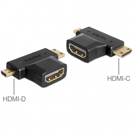 Üleminek HDMI (F) - Mini-C (M), Micro-D (M), must