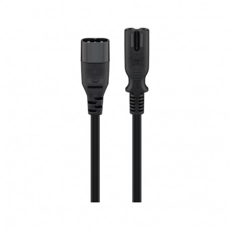 Extension cord C7/C8; 2 m, black