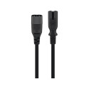 220V Toitekaabel 2.0m, must, C7 - C8