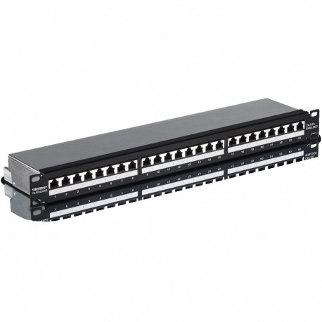 24-port Cat6A Shielded 1U Patch Panel