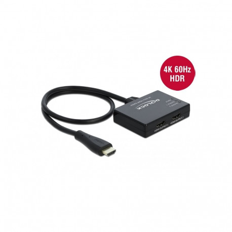 HDMI splitter, 1 sisse/ 2 välja, USB toide, 4K@60Hz