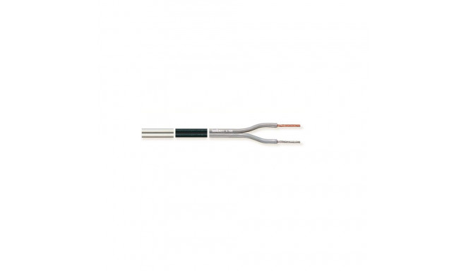 Loudspeaker cable 2x0,75mm², White PVC, OFC 100m/roll