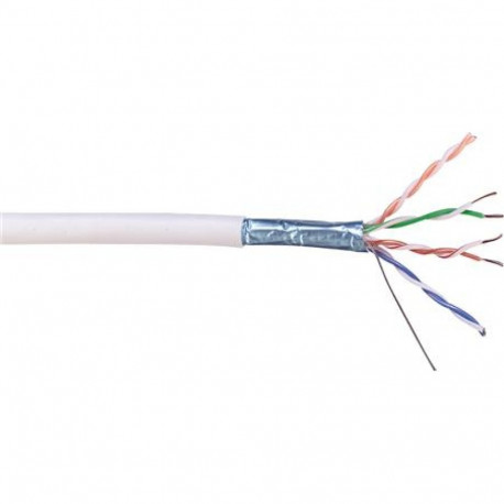 Keerdpaarkaabel Cat6a F/UTP 4x2x0,5 ühekiuline 23AWG LSZH Dca valge 500m/rull