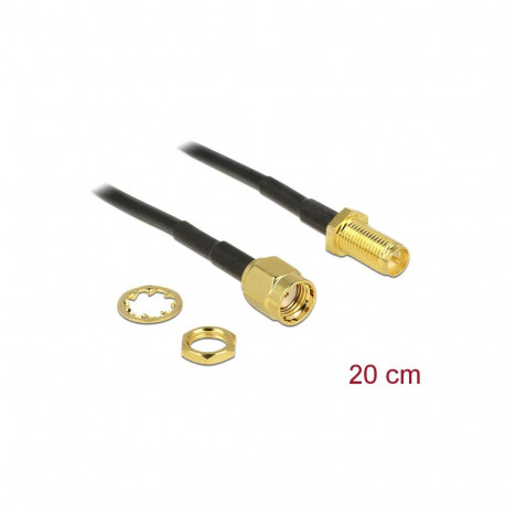 Antennikaabel 0.2m RP-SMA pistik - RP-SMA pesa