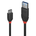 USB-C kaabel C - A 1.0m, USB 3.2, 10Gbps, 3A, Black Line