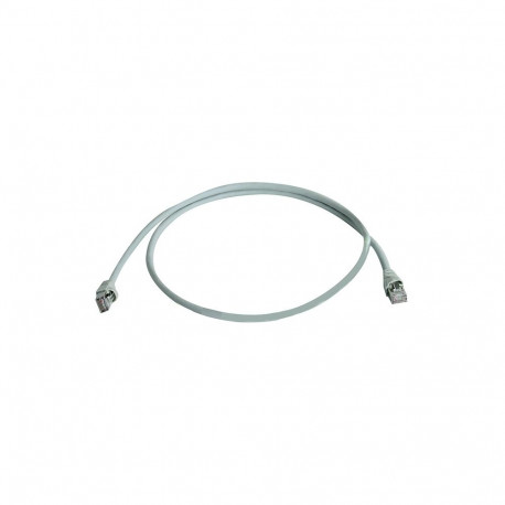 Patch cord S/FTP Cat6a (ISO/IEC), 10m MP8 FS500, LSZH, grey, 1:1