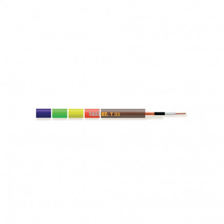 Audio cable Tasker T33 1x0,50mm2, ø6,3mm, PREMIUM, carbon and copper shielding, Brown