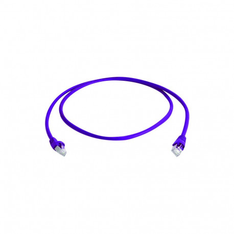 Patch cord S/FTP Cat6a (ISO/IEC), 0.5m MP8 FS500, LSZH, purple, 1:1