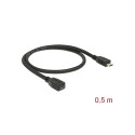 USB 2.0 Micro B pikenduskaabel 0.5m