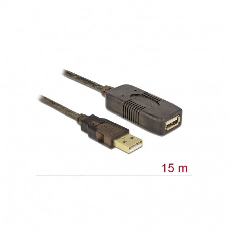 Delock Cable USB 2.0 Extension, active 15 m