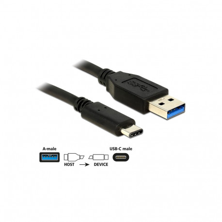 USB-C kaabel C - A 1.0m, USB 3.1 10Gbps, must