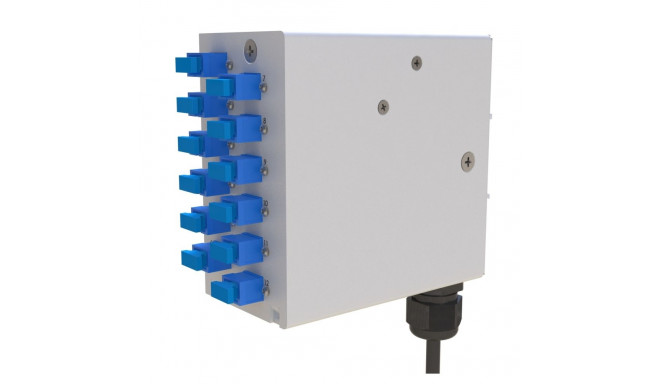 DIN Rail Box Kit 12 Port SCS/LCD/E-2000/FC/ST GY7035 (Box/Plates2/Clip/Gland/Bri