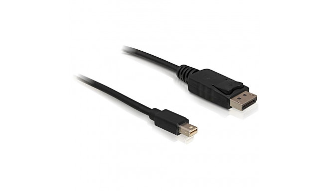 Mini DisplayPort - DisplayPort kaabel 1.0m, must, 4K@60Hz