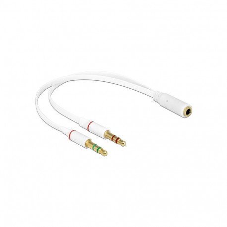 Adapter 3.5mm (F) - 2x3.5mm (M), CTIA/ Apple standard, 20cm